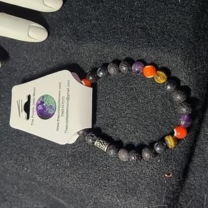 Essential oil defusing beaded bracelet